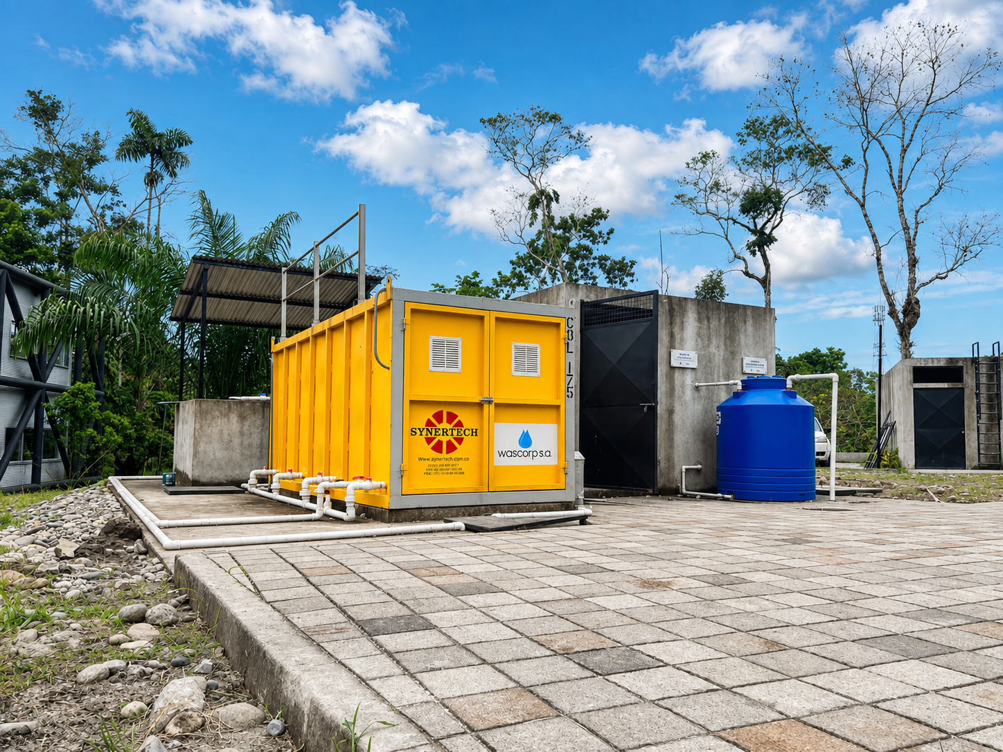 Planta contenedorizada para tratamiento de aguas residuales y agua potable COD 175: WASCORP S.A