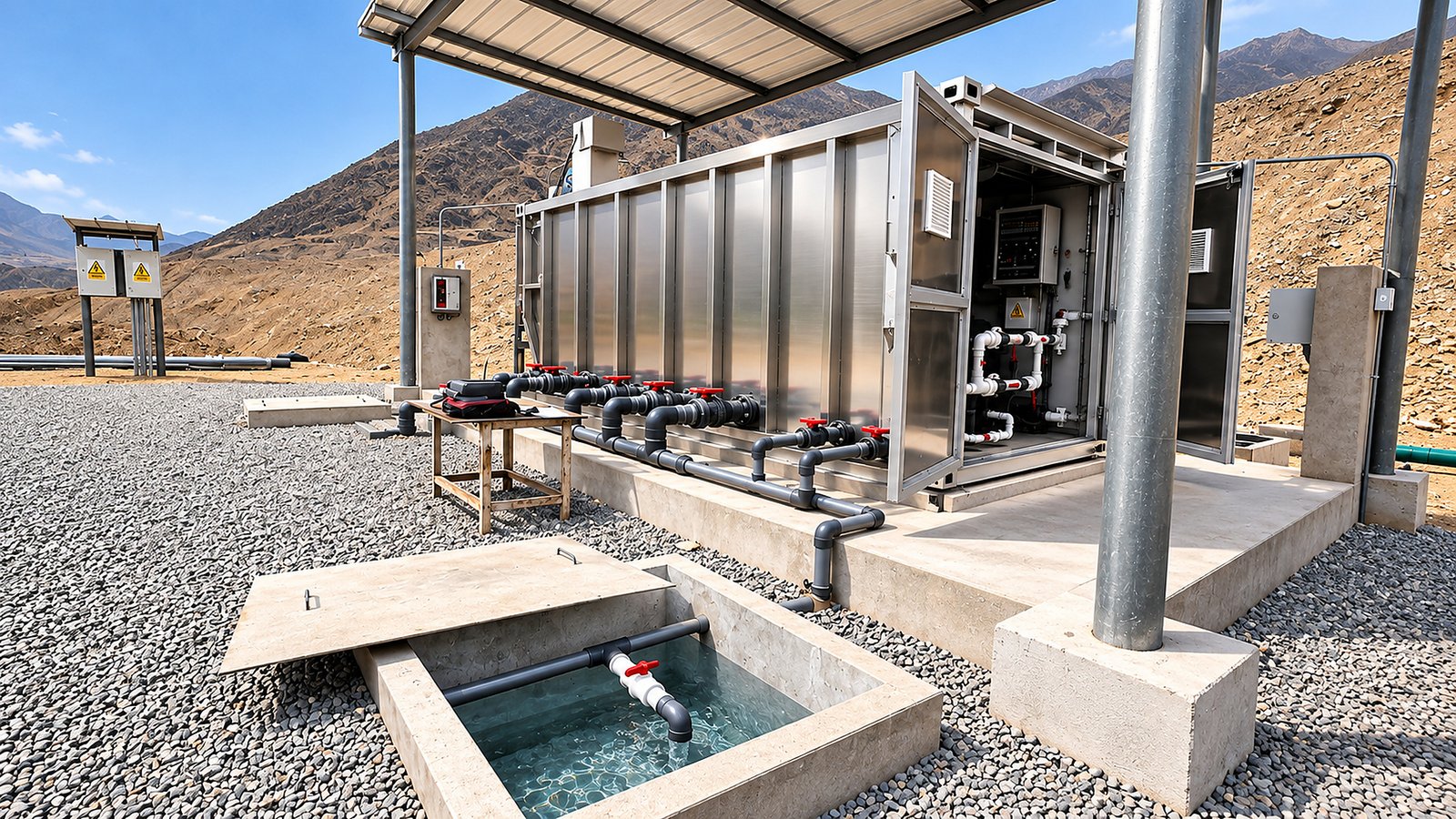 MBBR MAX con decantaci&oacute;n y c&aacute;mara de clarificaci&oacute;n industrial